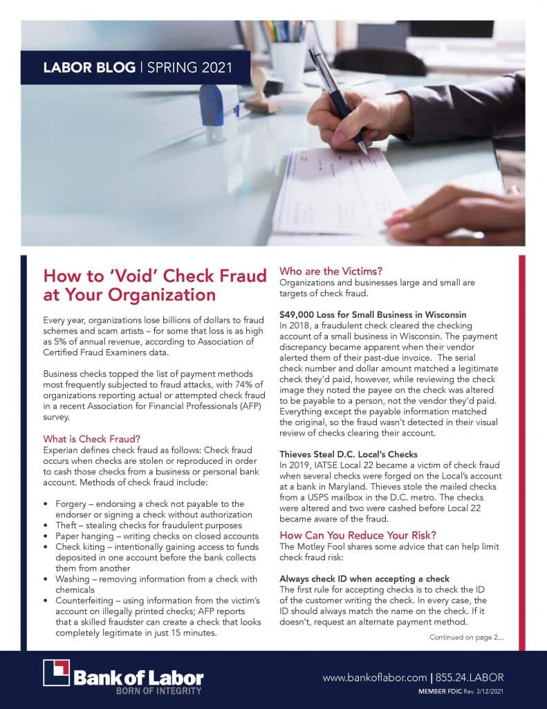 Check fraud tips