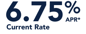 6.75% APR* Current Rate