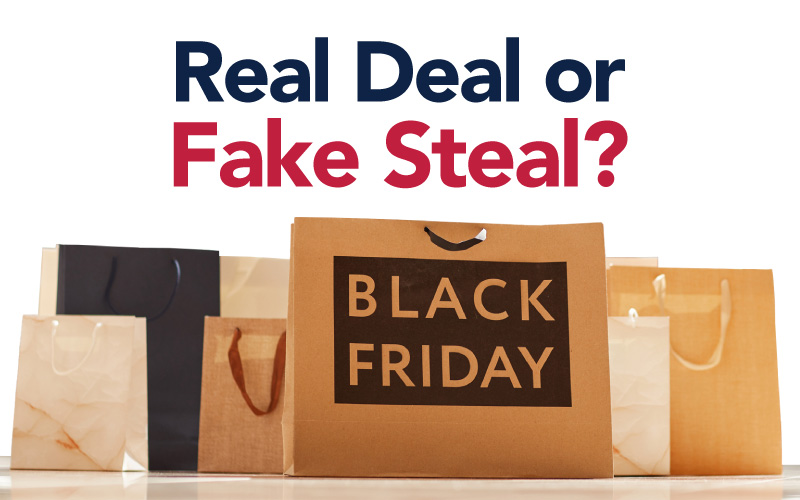 Real Deal or Fake Steal - Black Friday shopping bags