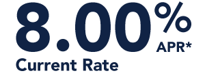 8.00 % APR* Current Rate