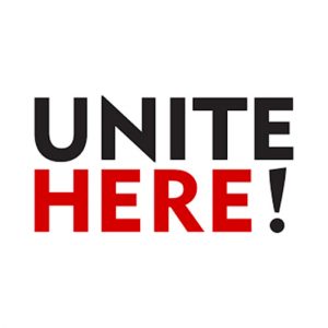 Unite Here! White logo