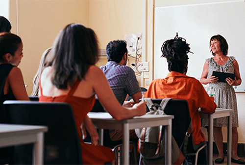 Adults students in classroom