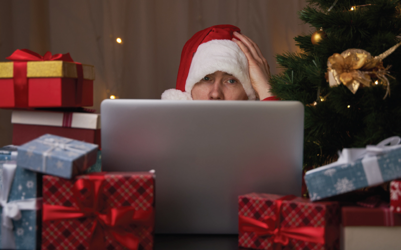 Stressed Holiday Shopper